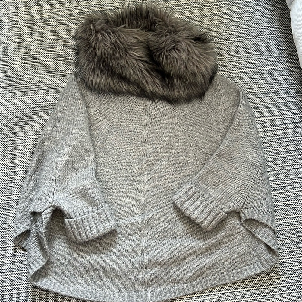 MICHAEL Michael Kors grey poncho sweater